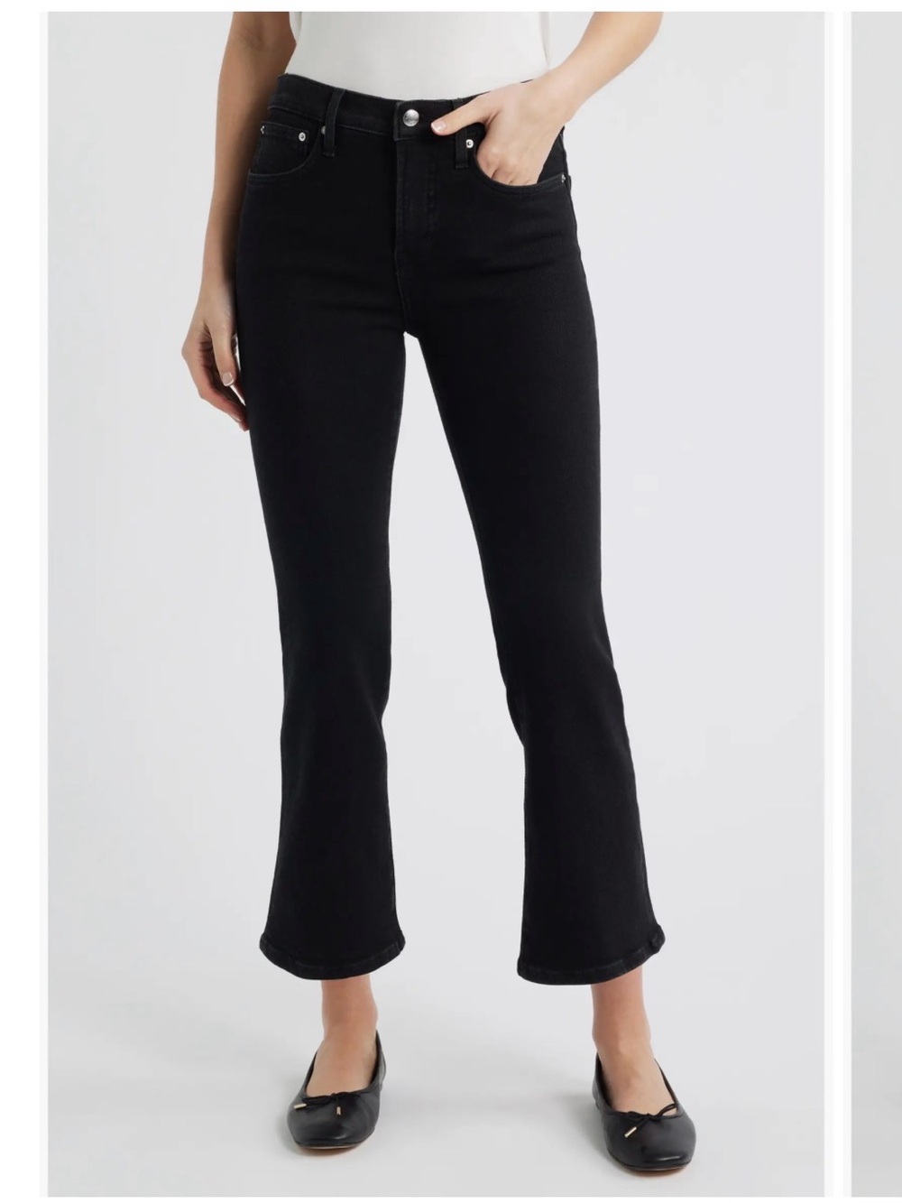 Madewell Jeans The Stretch Flare Crop Jean‎ 33T NWT